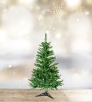 Umelý stromček - 90 cm - PVC - tmavozelený