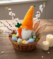 Textilná dekorácia - škriatok - 25 cm