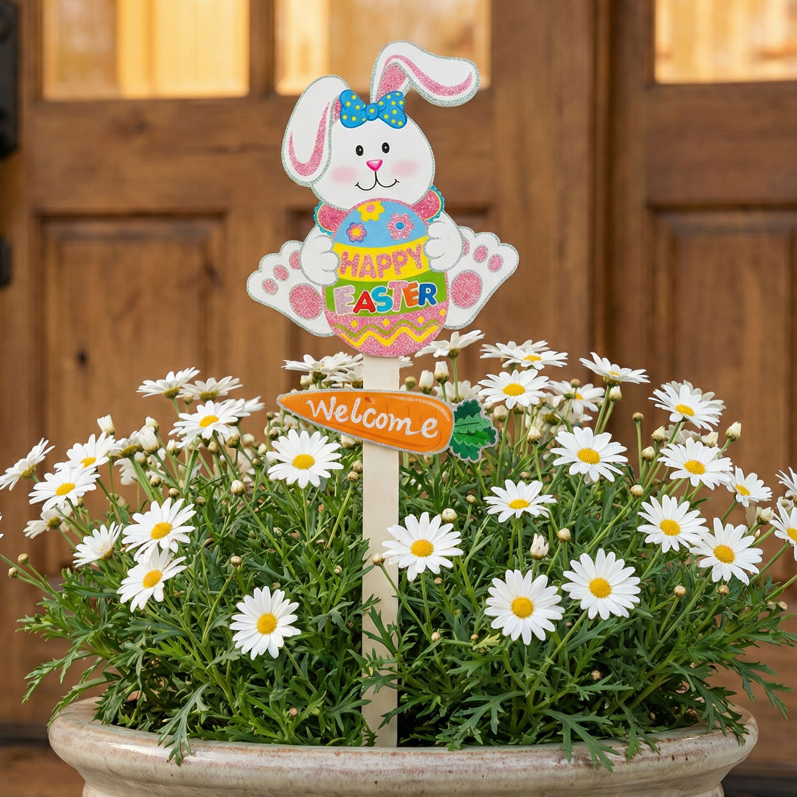 Veľkonočná dekorácia - zapichovací zajačik - 70 cm