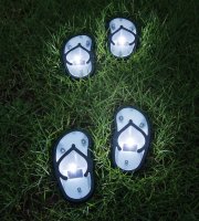 Zapichovacia solárna lampa – šľapiek – studená biela – 12,7 x 8,5 cm