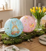 Veľkonočná dekorácia - lampión - papier - Ø30 cm