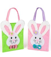 Veľkonočná filcová taška - zajačik - 24 x 20 cm - 2 farby