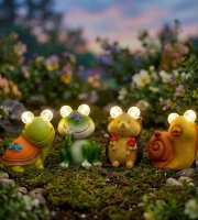 Solárne zvieracie figúrky – 4 druhy – 2 teplé biele LED – 9 cm