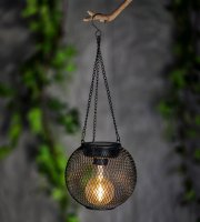 LED solárna lampa  – na zavesenie – 14,5 x 13,5 cm