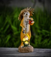 LED solárna zvieracia figúrka – „Welcome“ surikata – teplá biela LED – 30 cm
