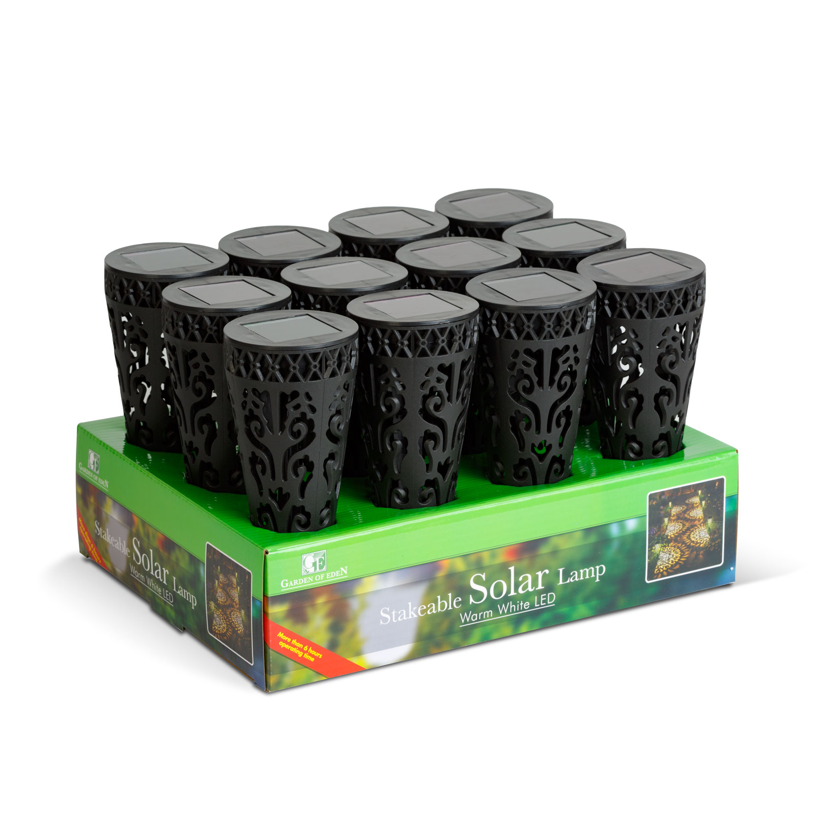 Zapichovacia solárna lampa – 1 teplá biela LED – 28,5 x 7 cm