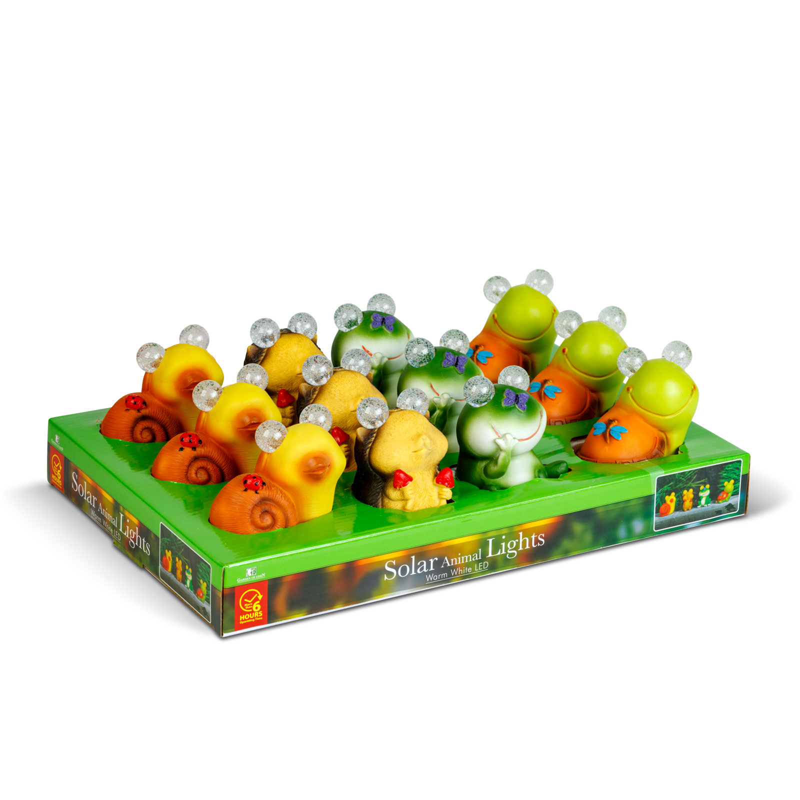 Solárne zvieracie figúrky – 4 druhy – 2 teplé biele LED – 9 cm