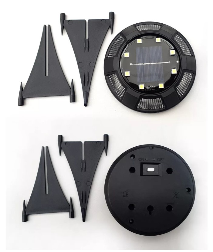 Solárne vonkajšie zapustené svetlo 4 ks