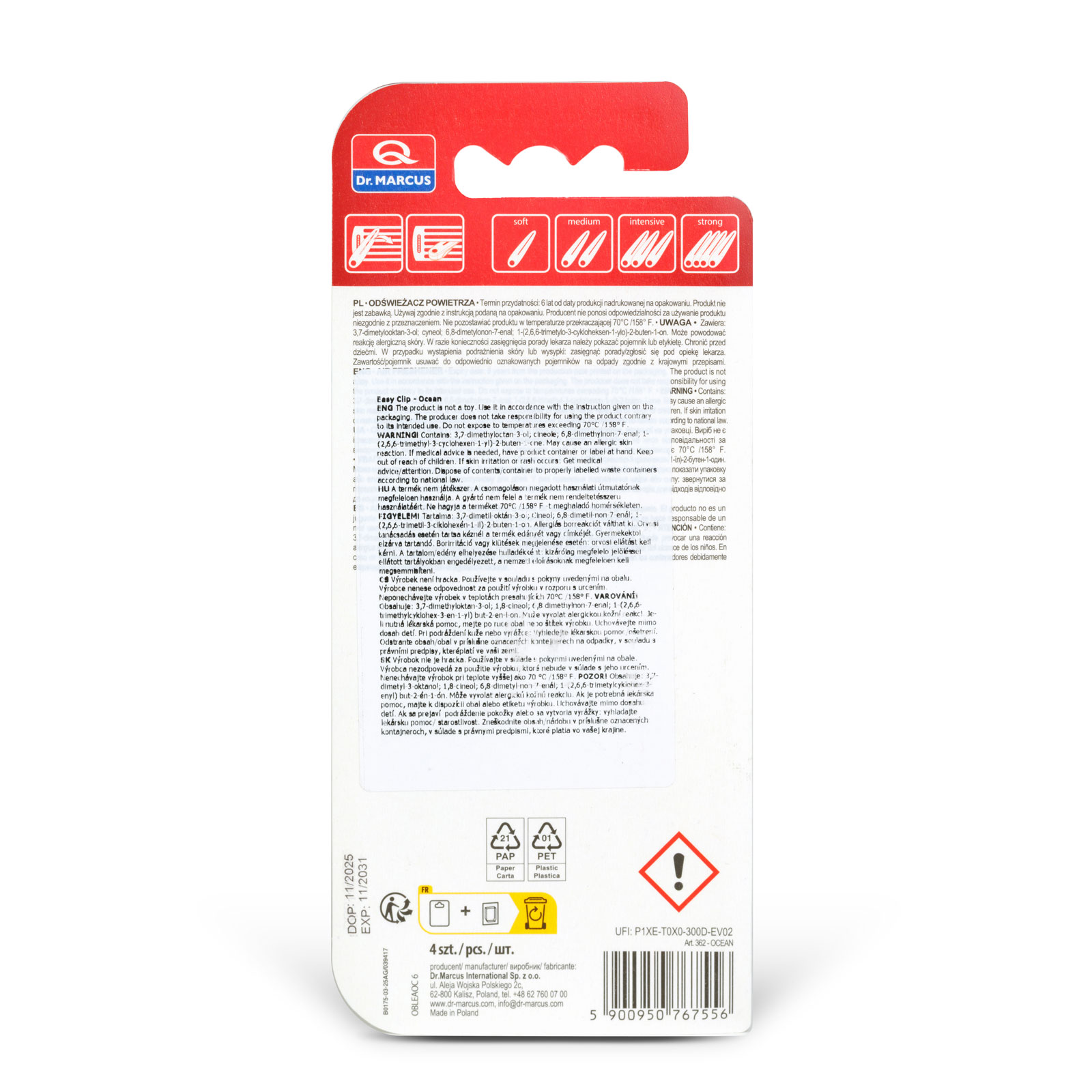 Dr. Marcus EASY CLIP OCEAN Osviežovač vzduchu