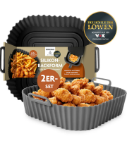 KitchBo AirFryer / Silikónová vložka do fritézy s horúcim vzduchom 20*20 cm, 2 ks