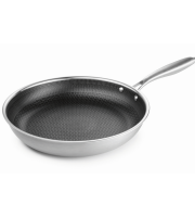 BRATMAXX Nerezová panvica s nepriľnavým povrchom 24 cm so štruktúrou včelieho plástu, 4-vrstvová