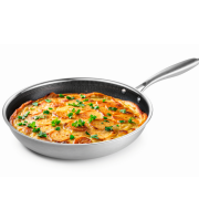 BRATMAXX Nerezová panvica s nepriľnavým povrchom 20 cm so štruktúrou včelieho plástu, 4-vrstvová