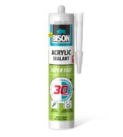 Bison 30-minútový akrylový tmel, biely, 300 ml