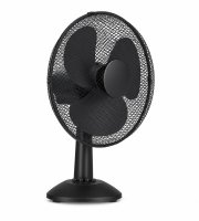 Stolný ventilátor - 23 cm - 22 W - 2 rýchlosti - oscilačný - čierny - 220 – 240 V AC