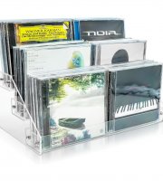 1 ks Priehľadný akrylový 3-úrovňový CD stojan