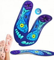 1 pár magnetická akupresúrna vložka do topánok - Ergonomická podpora klenby, mäkká, pružná