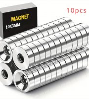 10 ks Priemyselný Neodýmový Kotúčový Magnet - Výnimočne Veľká Nosnosť Magnet