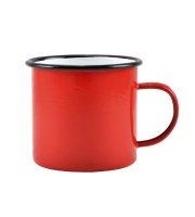 Smarovaná šálka 9 cm 450 ml červeno-biela