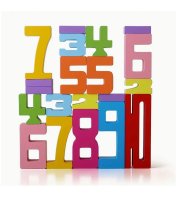 Zábavné a poučné stavebné kocky na stavanie čísel 20 ks