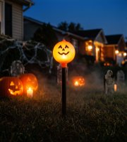 Halloweenová zapichovacia lampa - tekvica - na batérie - 34 x 9,5 cm