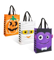 Halloween taška - s filcovou dekoráciou - 40 x 30 cm - 3 varianty