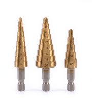Sada stupňovitých vrtákov – na kov – 4–20 mm