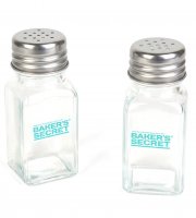 Baker's Secret súprava soľničky a koreničky – sklo – 10,3 cm – 2 ks / súprava