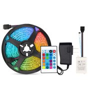 5-metrový RGB LED pás s napájacím zdrojom a diaľkovým ovládačom